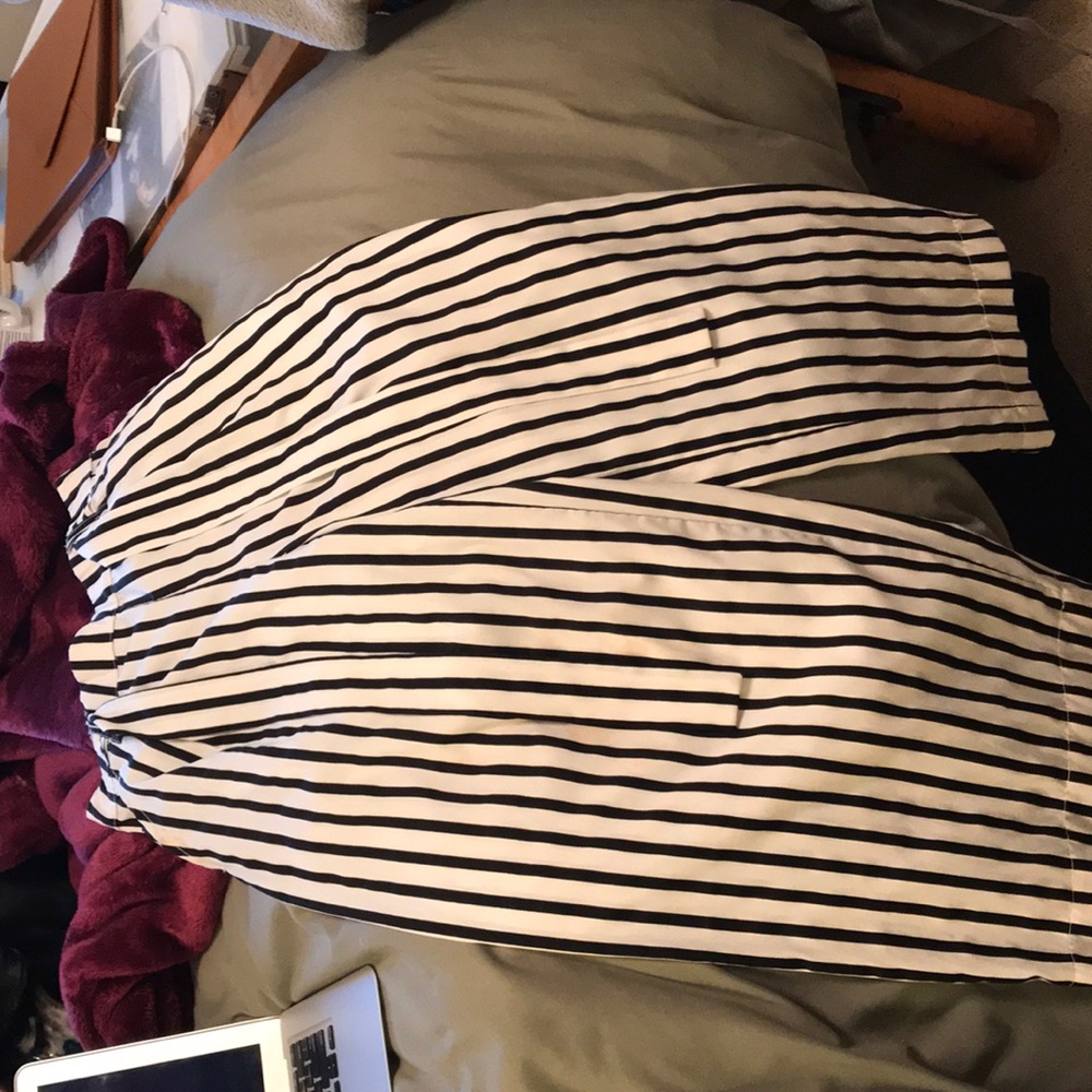 Zara striped flowy pants